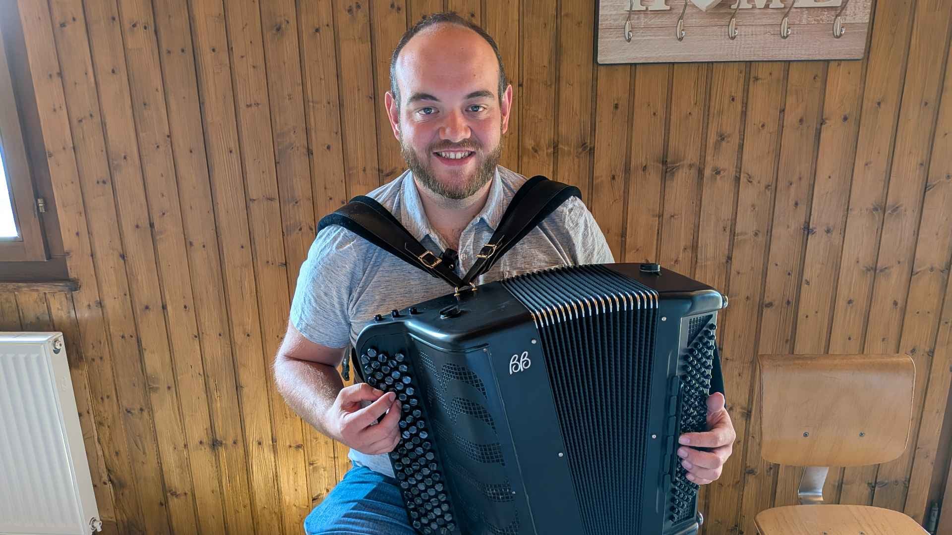 Jérôme Courbat et son accordéon