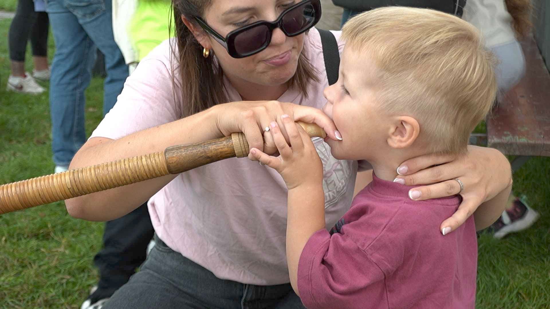 Les enfants à la fête au Mini du Gros
