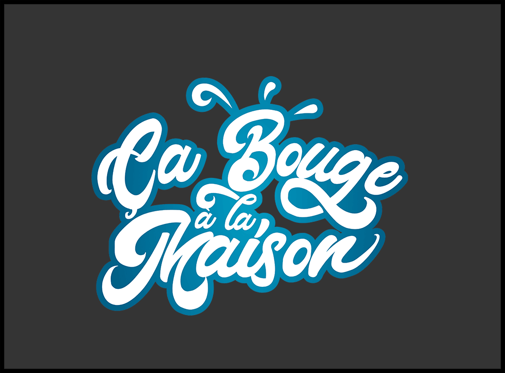 Badge de l'émission Ça bouge à la maison - Canal Alpha