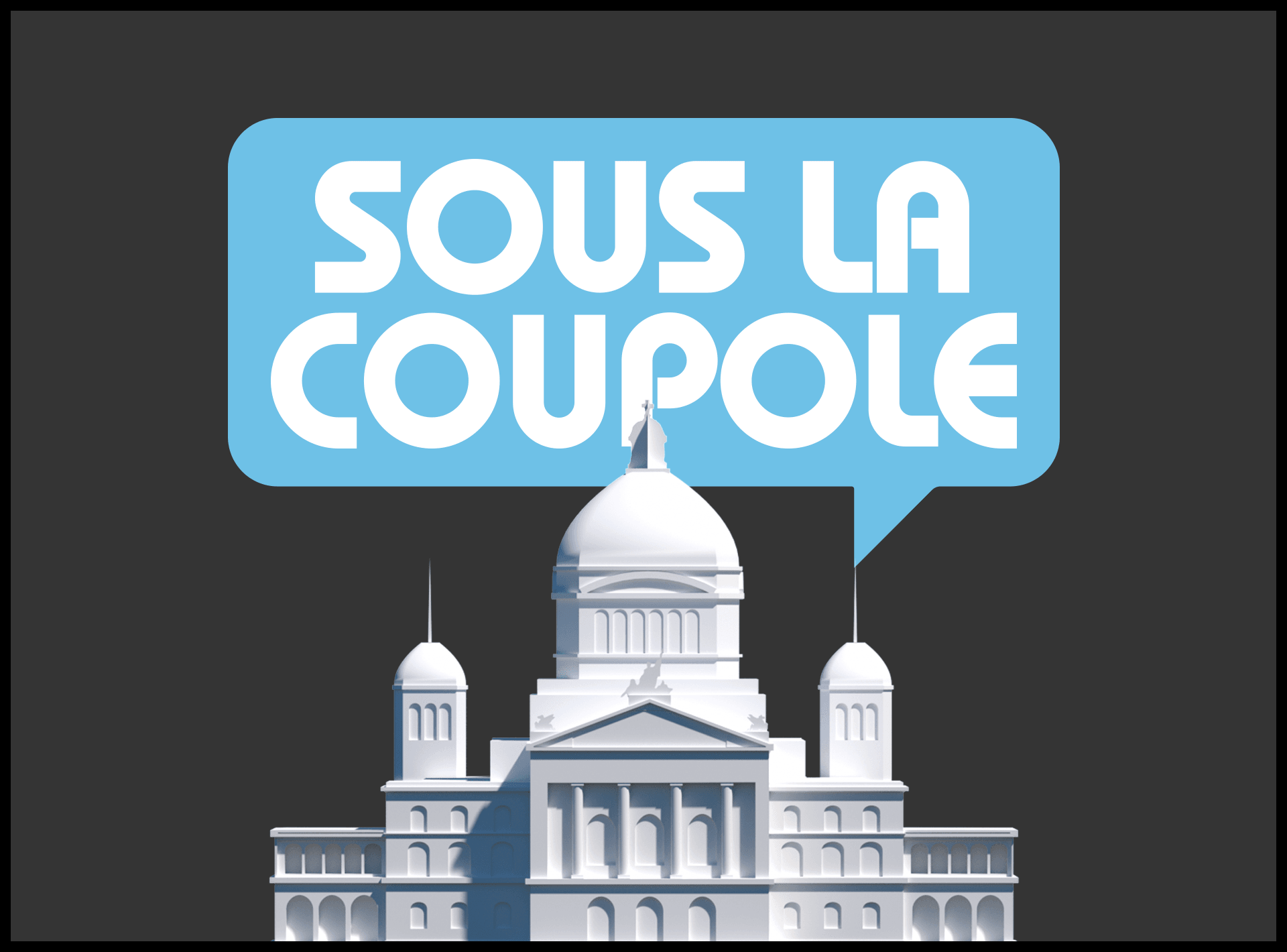 Badge de l'émission Sous la coupole - Canal Alpha